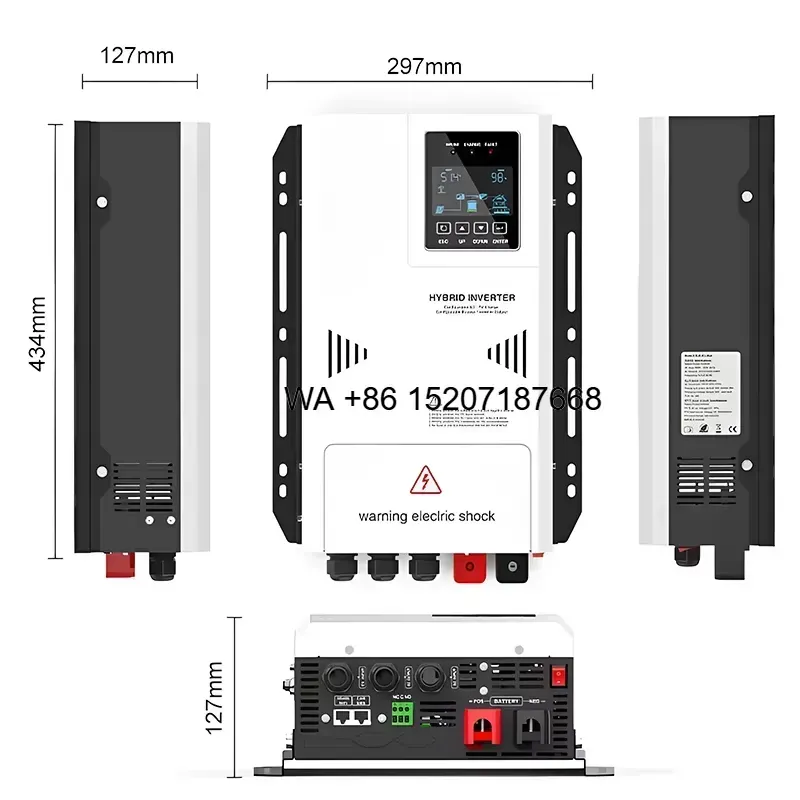 Wmwmnu for Hybrid Single Phase - Hybrid Solar Inverter 5.5Kw Mppt 48V ulasan dan harga
